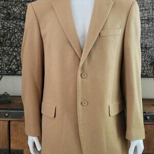 Pronto Mondo Desegno Collezioni Lambswool Cashmere Camel Sport Coat Blazer 44R